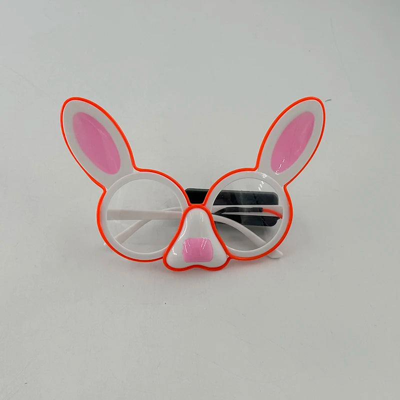 1 pc Mini Rabbit Glasses Luminous LED Light Party Glasses Boys Girls Holiday Supplies Props Glow Sunglasses For Dark Night
