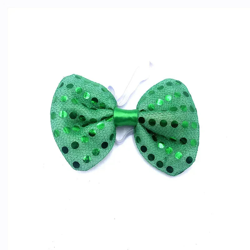 10pcs Adult Kids Bright Sequin LED Bowties Flashing Light Up Neck Ties for Party Rave Holiday Wedding Glow Party Supplies
